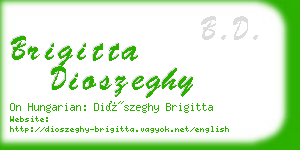 brigitta dioszeghy business card